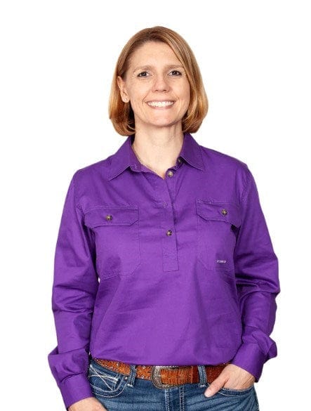 Load image into Gallery viewer, Just Country Womens Jahna 1/2 Button-Purple

