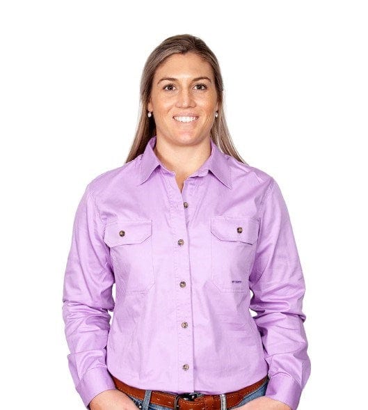 Just Country Womens Brooke Full Button-Orchid