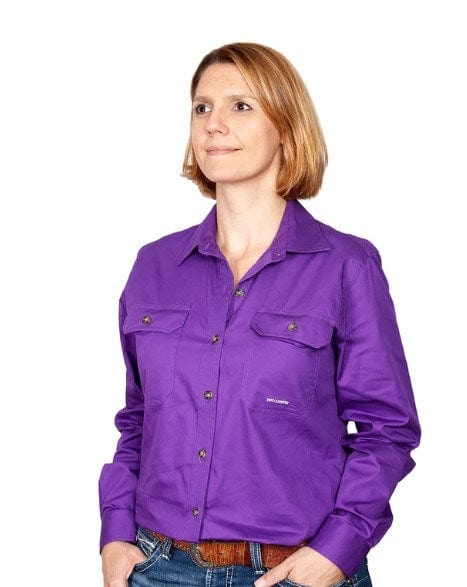 Just Country Womens Brooke Full Button-Purple