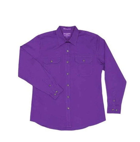 Just Country Womens Brooke Full Button-Purple