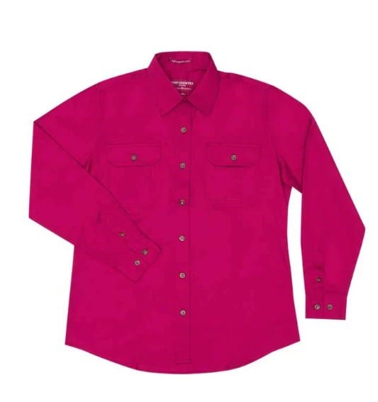 Just Country Womens Brooke Full Button-Magenta