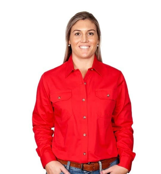 Just Country Womens Brooke Full Button-Chilli