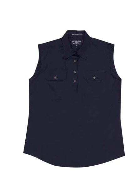 Load image into Gallery viewer, Just Country Womens Kerry 1/2 Button Sleeveless-Navy
