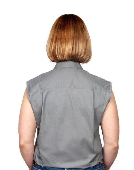 Load image into Gallery viewer, Just Country Womens Kerry 1/2 Button Sleeveless-Steel Grey
