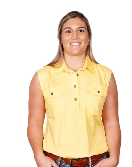 Load image into Gallery viewer, Just Country Womens Kerry 1/2 Button Sleeveless-Butter
