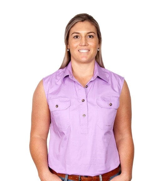 Load image into Gallery viewer, Just Country Womens Kerry 1/2 Button Sleeveless-Orchid
