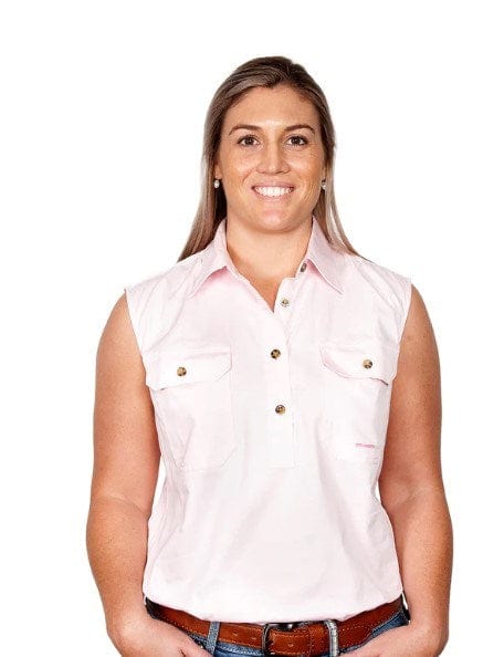 Load image into Gallery viewer, Just Country Womens Kerry 1/2 Button Sleeveless-Pink
