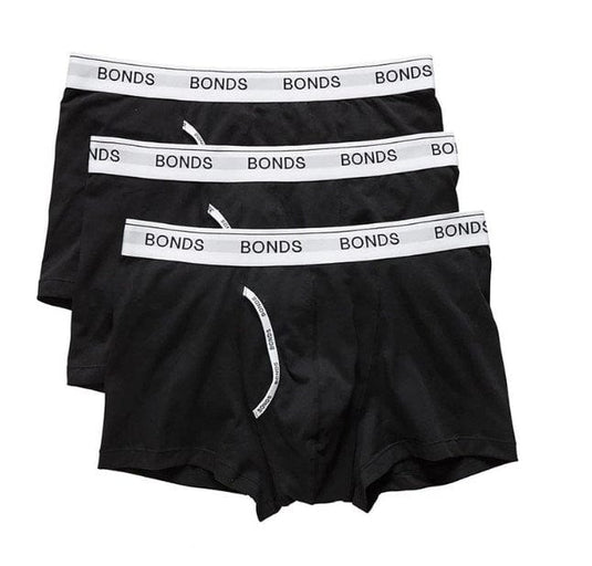 Bonds Everyday Stripe Trunk, 3-Pack, Black & Grey - Underwear