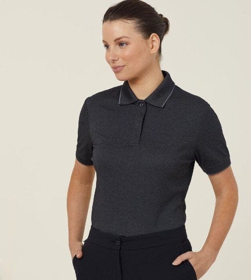 NNT Womens Short Sleeve Textured Polo