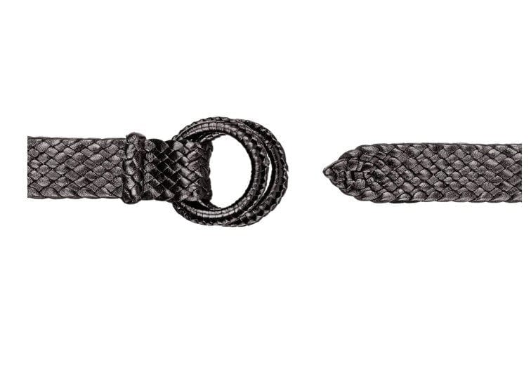 Load image into Gallery viewer, Badgery Belts Womens Saddler- Kangaroo Plaited Leather Ring Belt (32mm Wide)
