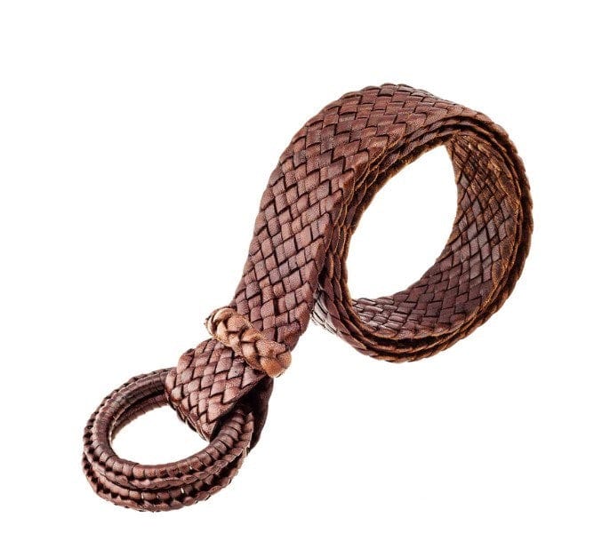 Load image into Gallery viewer, Badgery Belts Womens Saddler- Kangaroo Plaited Leather Ring Belt (32mm Wide)
