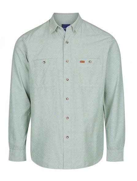 Load image into Gallery viewer, Gloweave Mens Icon Industrial Chambray Long Sleeve Shirt
