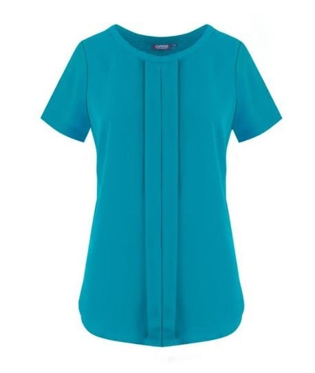 Gloweave Womens Harper Box Pleat Short Sleeve Top