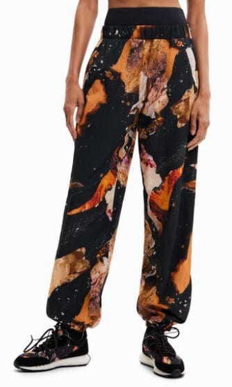 Load image into Gallery viewer, Desigual Womens Mineral Effect Print Joggers

