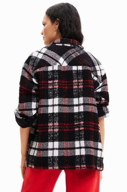 Load image into Gallery viewer, Desigual Womens Plaid Straight Jacket
