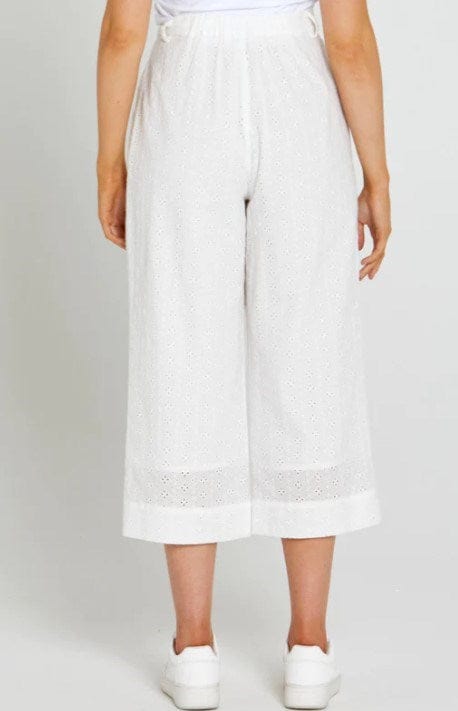 Sass Womens Sofia Embroidered Wide Leg Pant