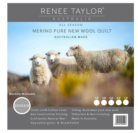 Renee Taylor 350 GSM Merino Wool Quilts