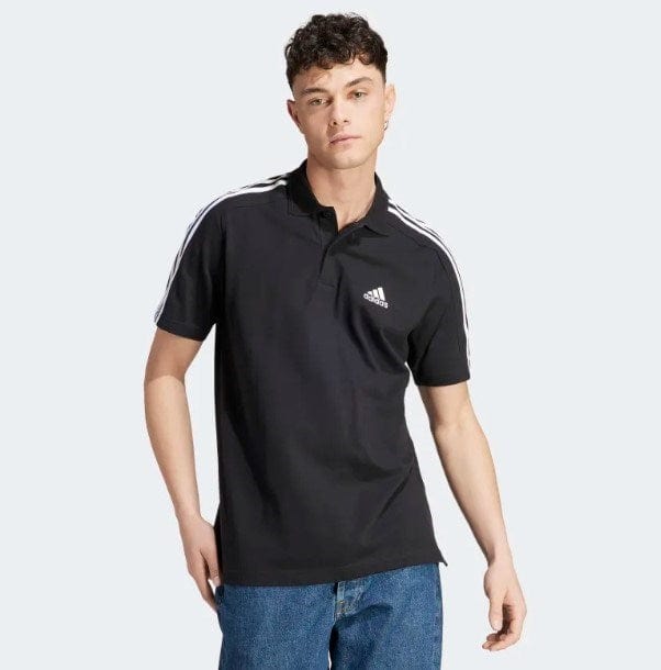 Load image into Gallery viewer, Adidas Mens Essential Poque Embroidered Small Logo 3 Stripe Polo Shirt
