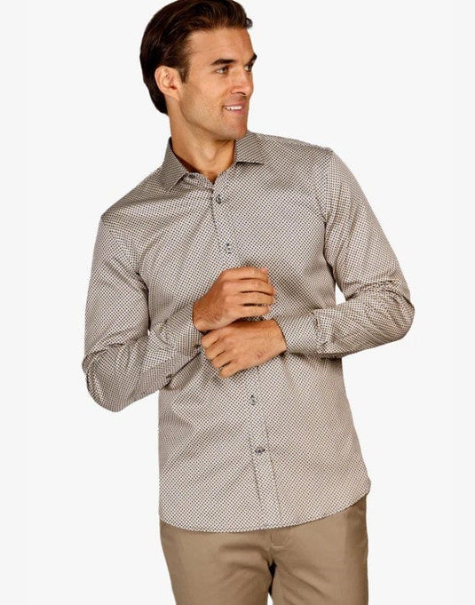 Brooksfield Mens Premium Print Shirt