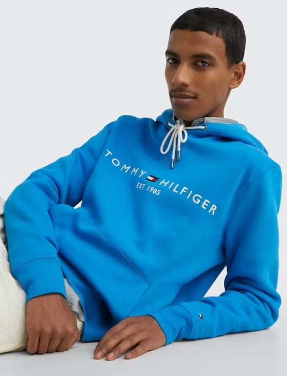 Load image into Gallery viewer, Tommy Hilfiger Logo Hoody Shocking
