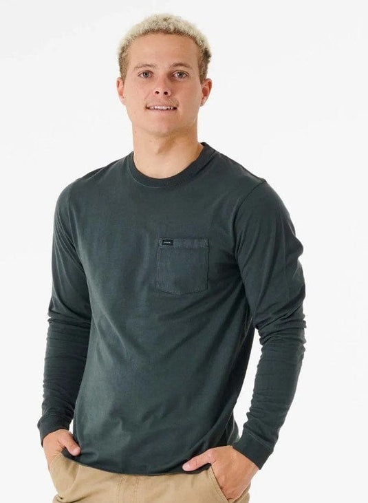 Rip Curl Mens Plain Wash Long Sleeve Tee