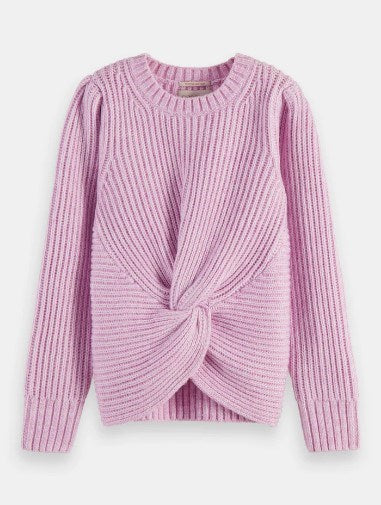 Scotch & Soda Girls Relaxed Fit Knot Detailed Sweater