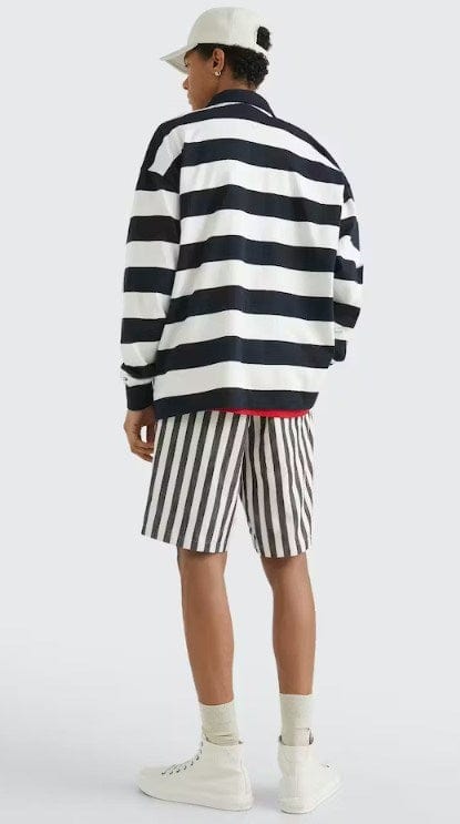 Tommy Hilfiger Mens Block Stripe Archive Fit Rugby Shirt