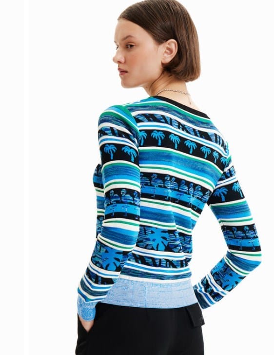 Load image into Gallery viewer, Desigual Womens Tropical Border Pullover

