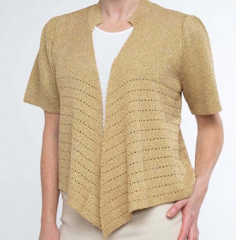 Load image into Gallery viewer, Pingpong Short Sleeve Lurex Cardigan
