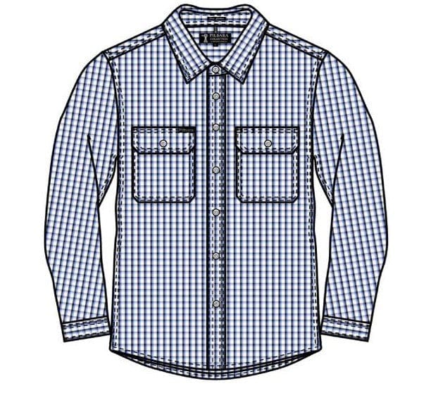 Load image into Gallery viewer, Pilbara Collection Mens Y/D Check, Dual Pocket, Long Sleeve Shirt
