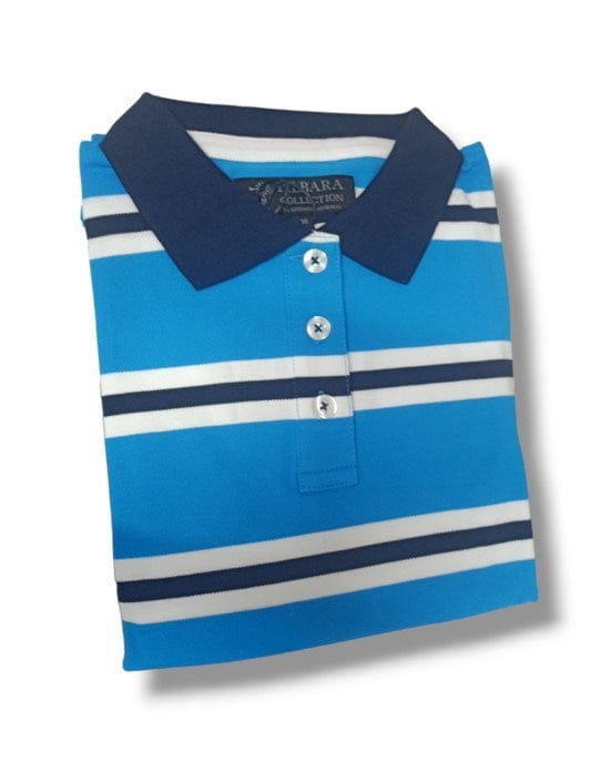 Load image into Gallery viewer, Pilbara Womens Y/D Striped Polo
