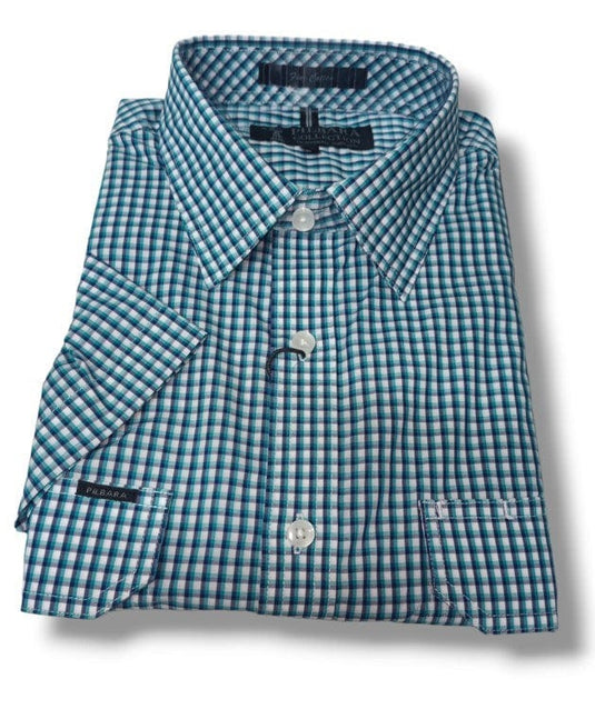 Pilbara Mens Y/D Check Dual Pocket Short Sleeve Shirt