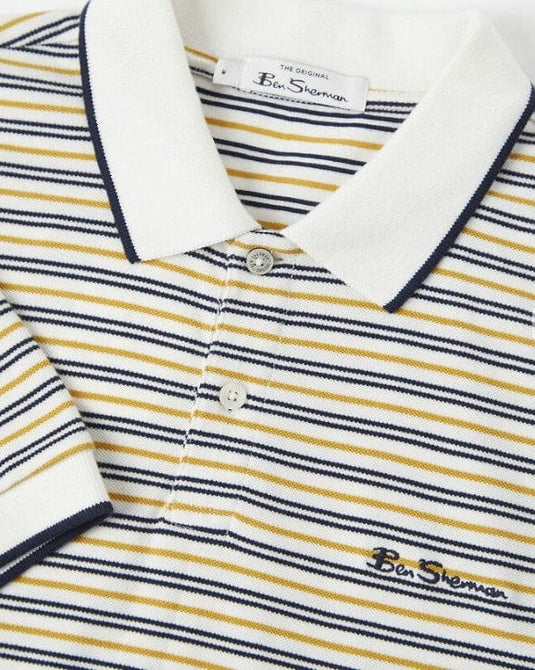 Ben Sherman Mens Stripe Polo