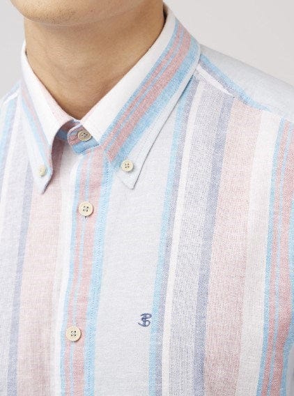 Ben Sherman Mens Short Sleeve Multicolour Shirt