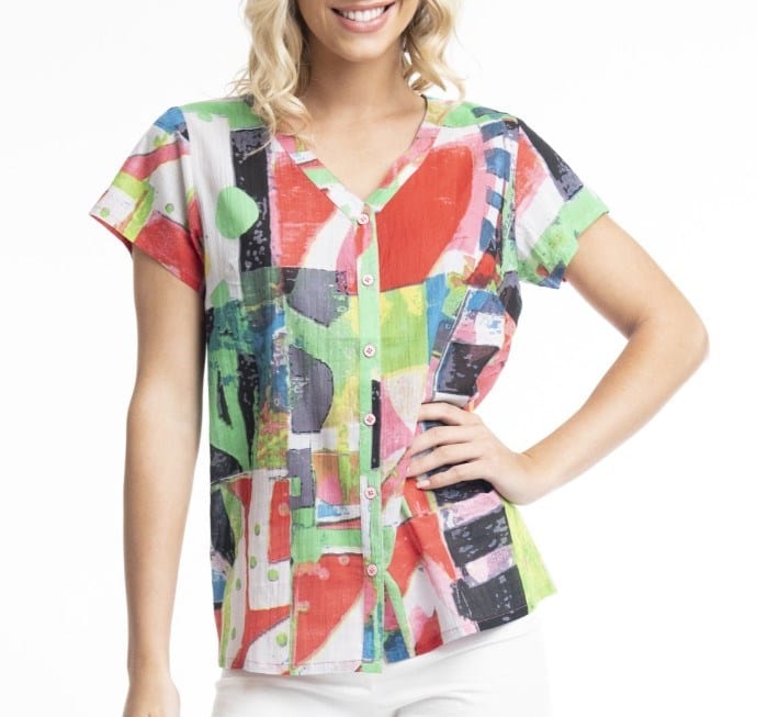 Load image into Gallery viewer, Orientique Womens Cairo Top Button Through
