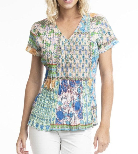 Orientique Womens Syros Top Pleated