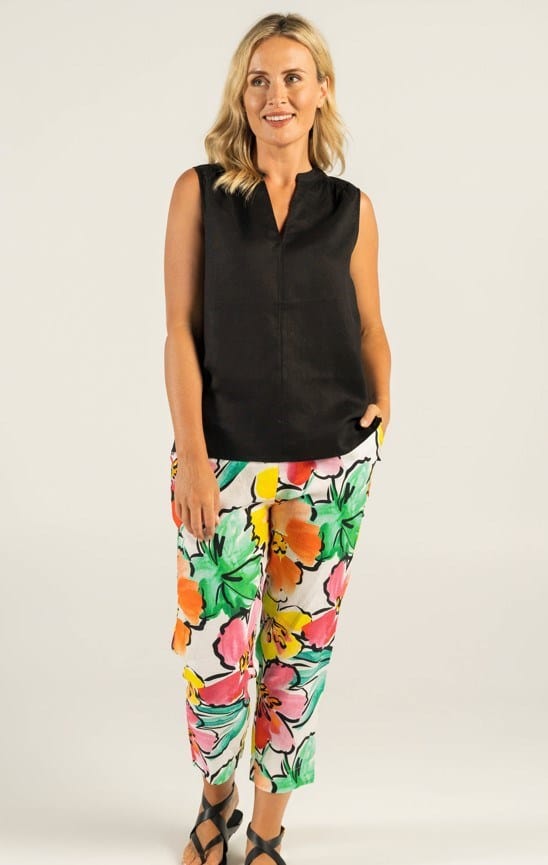 Load image into Gallery viewer, See Saw Womens Linen Flat Front Pant
