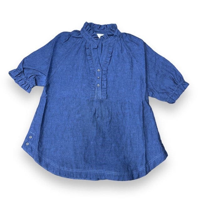 Load image into Gallery viewer, See Saw Womens Linen Ruffle Trim Shirt
