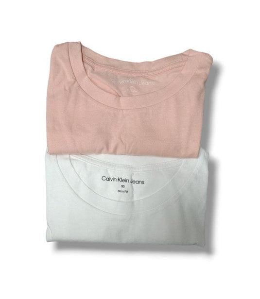 Calvin Klein Womens Slim Fit 2 Pack T Shirt