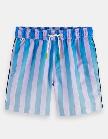 Scotch & Soda Boys Striped Magic Swim Shorts