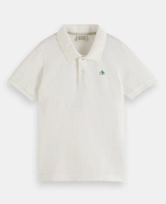 Scotch & Soda Boys Pique Organic Cotton Polo Shirt