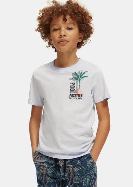 Scotch & Soda Boys Regular-Fit Garment-Dyed Artwork T-Shirt