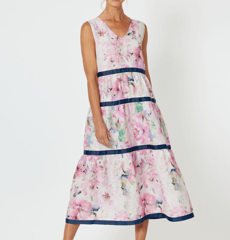 Load image into Gallery viewer, Gordon Smith Womens Rosebay Linen Dress
