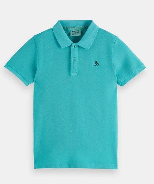 Scotch & Soda Boys Garment-Dyed Pique Polo Shirt