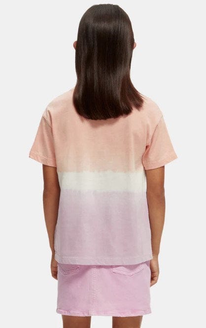 Load image into Gallery viewer, Scotch &amp; Soda Girls Relaxed Fit Dip-Dyed Artwork T-Shirt
