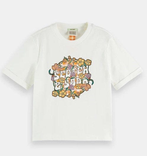 Scotch & Soda Relaxed Fit Floral Artwork T-Shirt