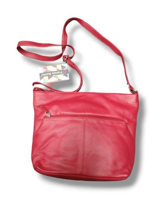 Franco Bonini Womens Top Zip Shoulder Bag