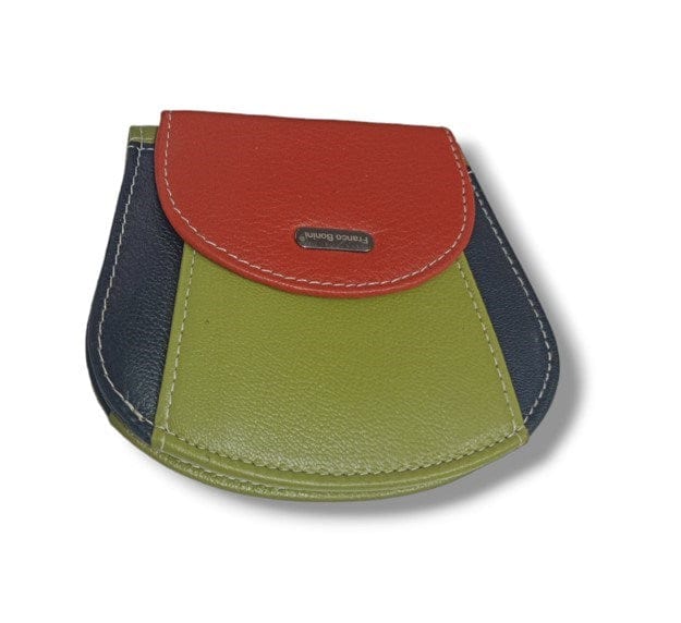 Load image into Gallery viewer, Franco Bonini Womens Half Moon Cards Flap Over Coin Purse Wallet
