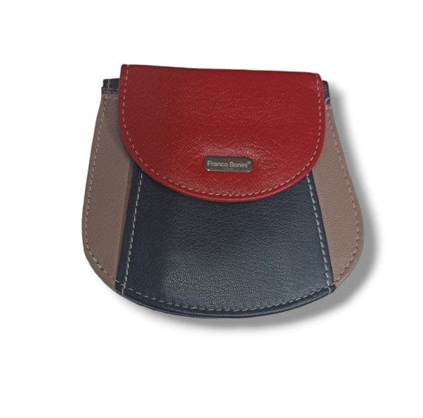Load image into Gallery viewer, Franco Bonini Womens Half Moon Cards Flap Over Coin Purse Wallet
