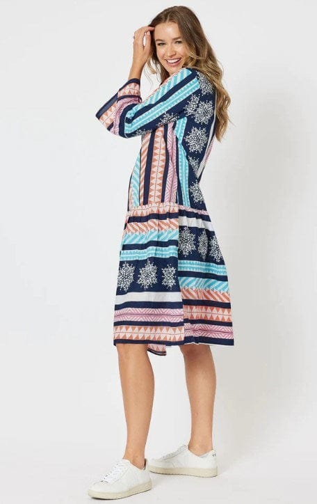 Load image into Gallery viewer, Threadz Womens Bondi Cotton Tiered Dress
